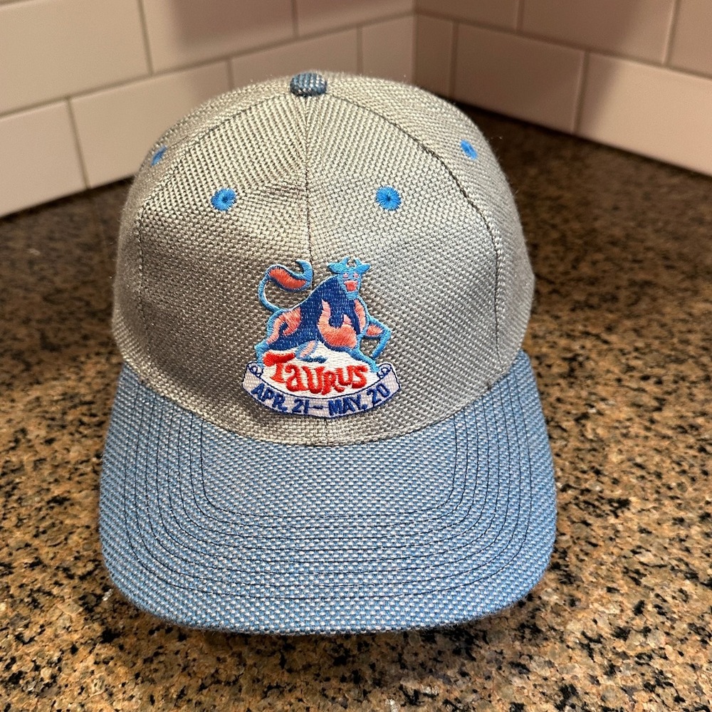 Vtg SAN SUN Hat Taurus Zodiac Sample HAT Snapback Adjustable Deadstock New